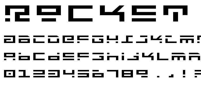 Rocket Type Expanded font